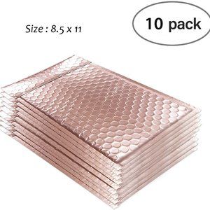 10 Pack Rose Gold Bubble mailers 8.5 x 11 Glamour